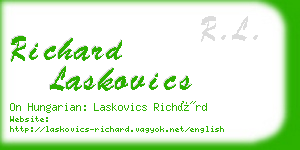 richard laskovics business card